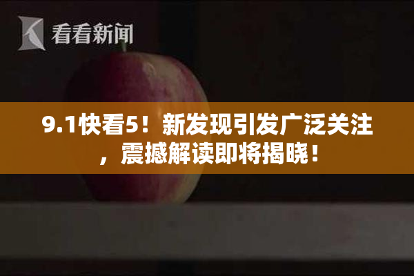 9.1快看5！新发现引发广泛关注，震撼解读即将揭晓！