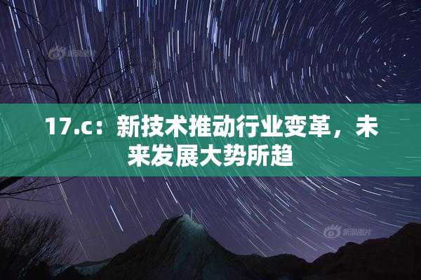 17.c：新技术推动行业变革，未来发展大势所趋