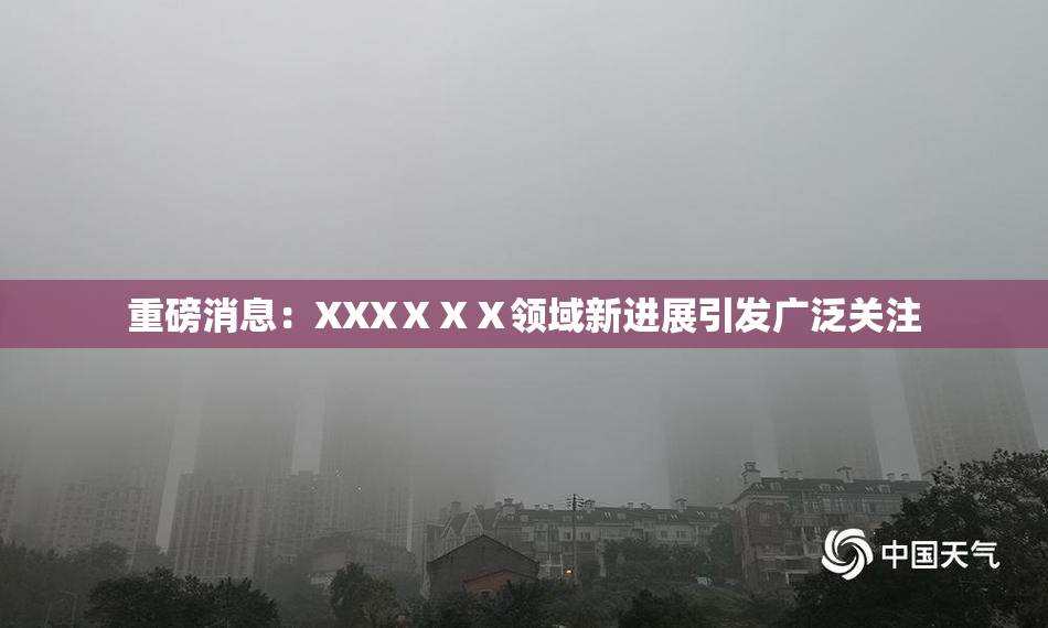 重磅消息：XXXⅩⅩⅩ领域新进展引发广泛关注