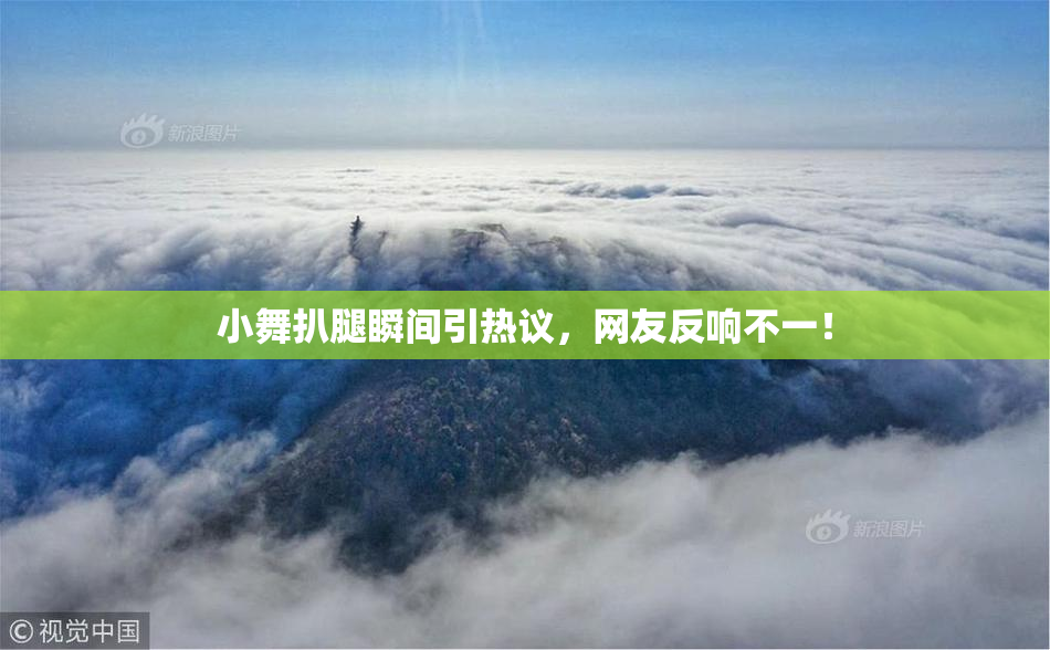 小舞扒腿瞬间引热议，网友反响不一！