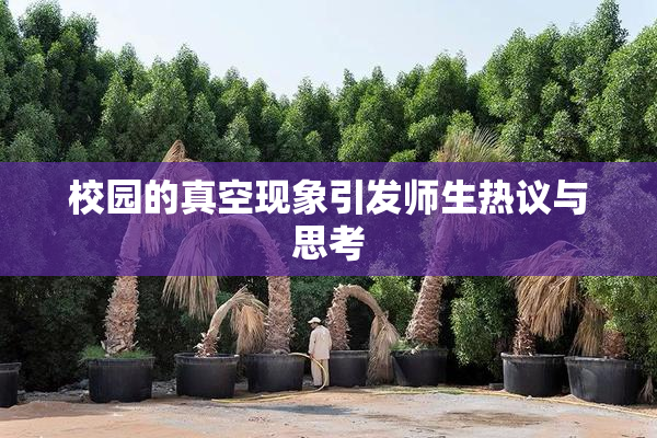 校园的真空现象引发师生热议与思考