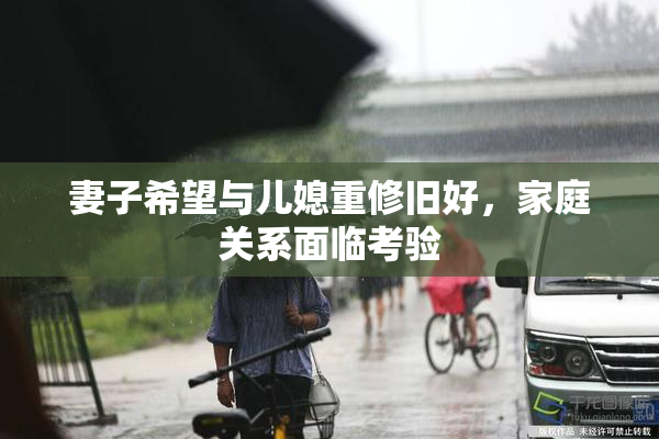 妻子希望与儿媳重修旧好，家庭关系面临考验