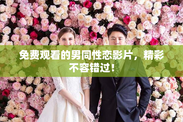 免费观看的男同性恋影片，精彩不容错过！