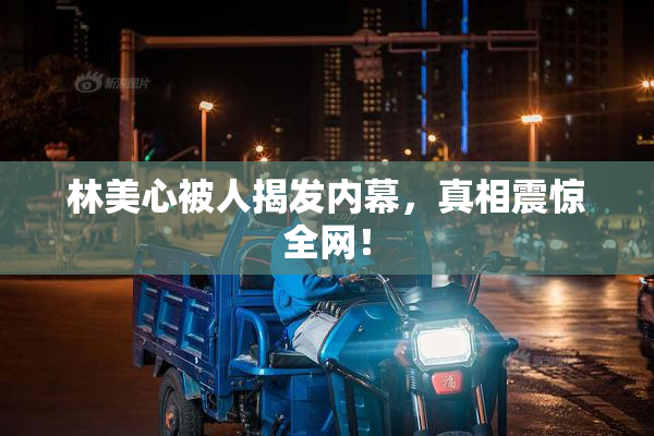 林美心被人揭发内幕，真相震惊全网！