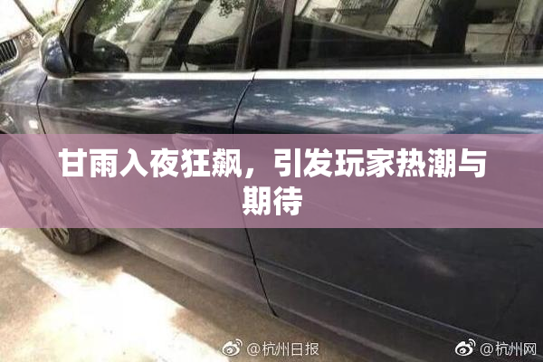 甘雨入夜狂飙，引发玩家热潮与期待