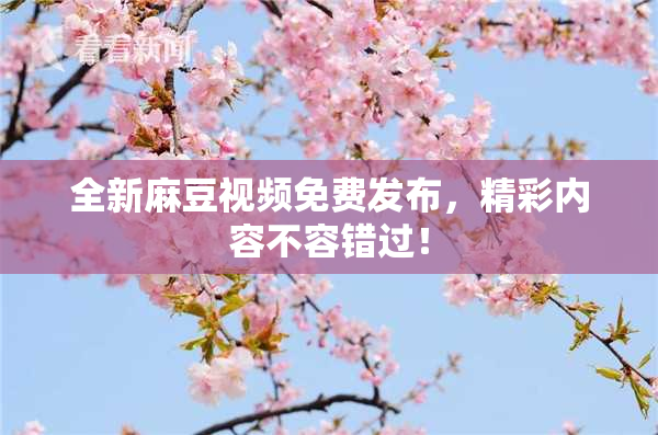 全新麻豆视频免费发布，精彩内容不容错过！