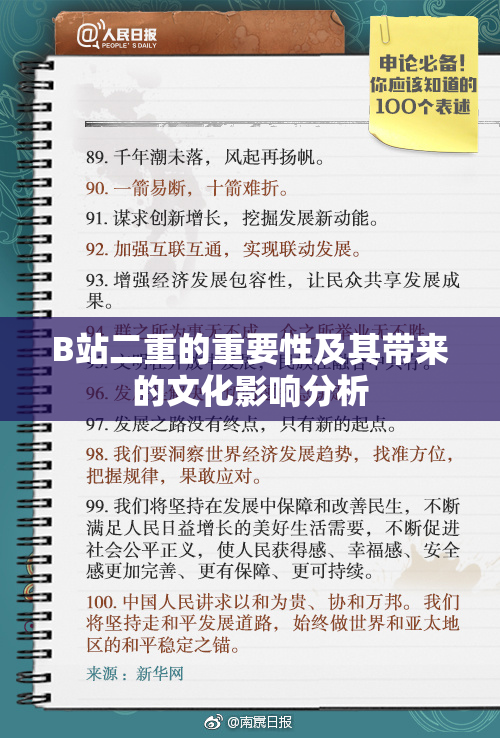 B站二重的重要性及其带来的文化影响分析
