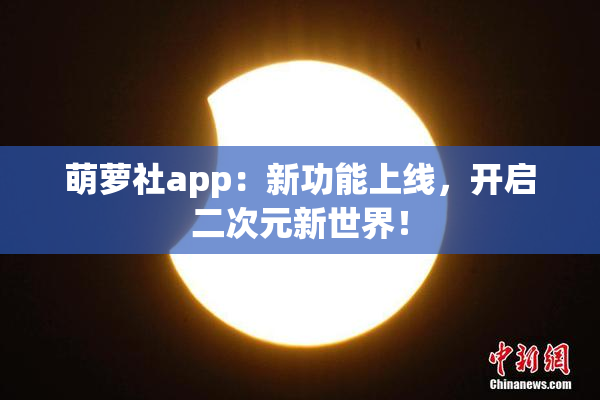 萌萝社app：新功能上线，开启二次元新世界！