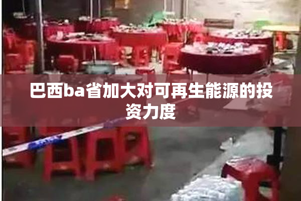 巴西ba省加大对可再生能源的投资力度