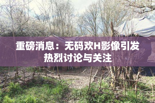重磅消息：无码欢H影像引发热烈讨论与关注