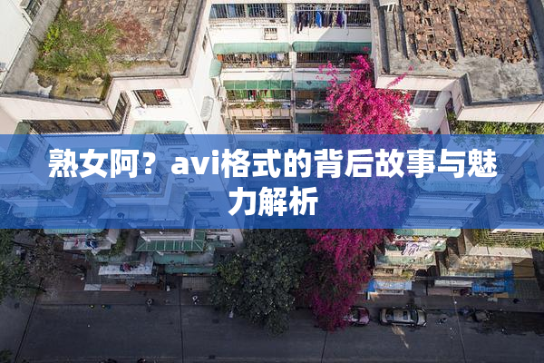 熟女阿？avi格式的背后故事与魅力解析
