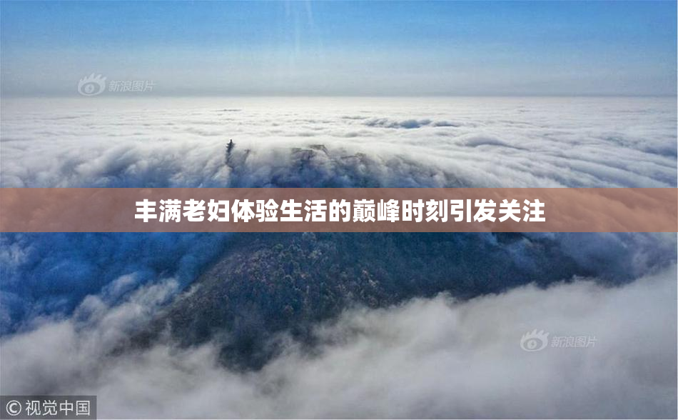 丰满老妇体验生活的巅峰时刻引发关注