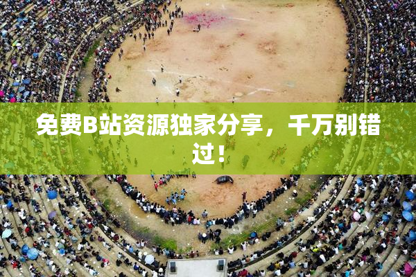 免费B站资源独家分享，千万别错过！