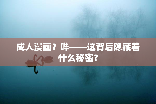 成人漫画？哔——这背后隐藏着什么秘密？