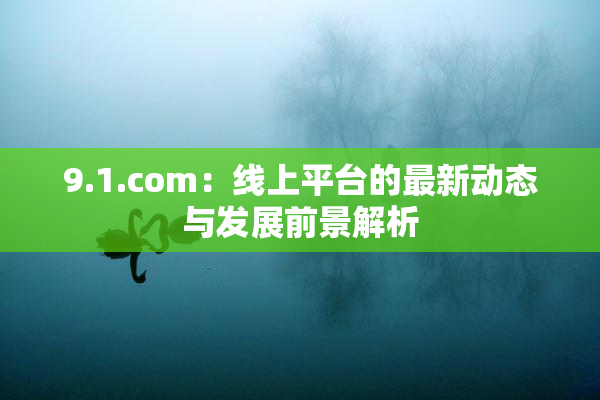 9.1.com：线上平台的最新动态与发展前景解析