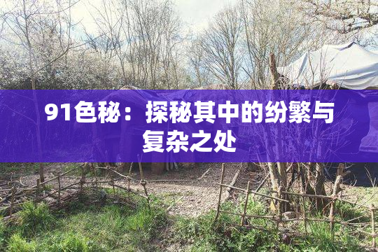 91色秘：探秘其中的纷繁与复杂之处