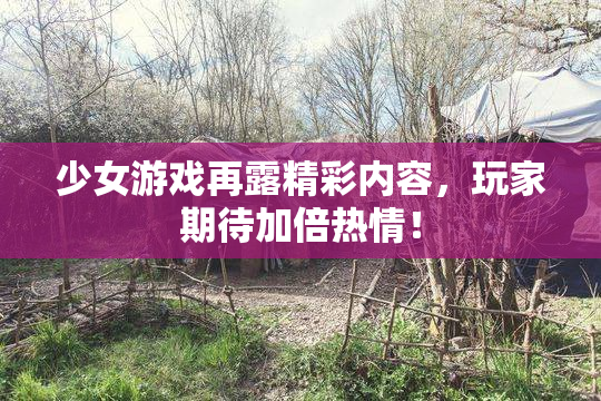 少女游戏再露精彩内容，玩家期待加倍热情！