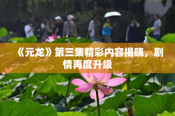 《元龙》第三集精彩内容揭晓，剧情再度升级