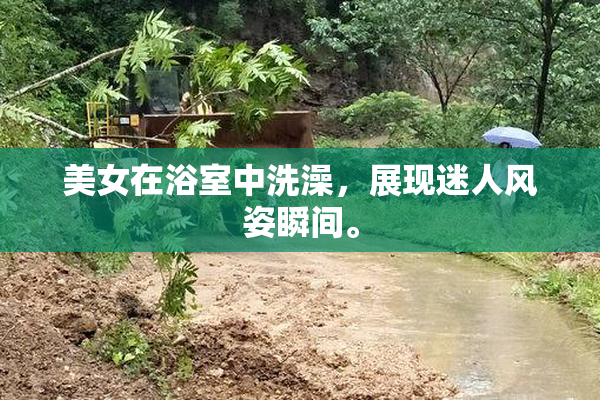 美女在浴室中洗澡，展现迷人风姿瞬间。