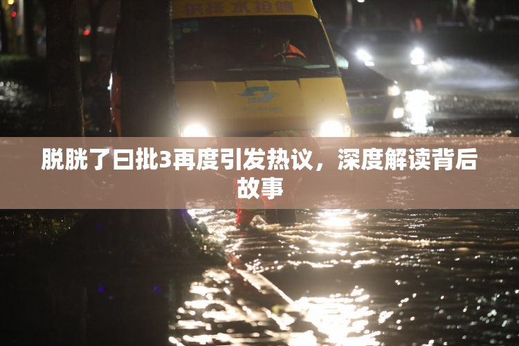 脱胱了曰批3再度引发热议，深度解读背后故事