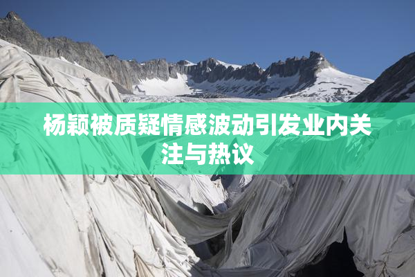 杨颖被质疑情感波动引发业内关注与热议