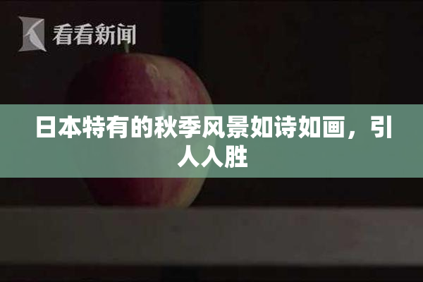 日本特有的秋季风景如诗如画，引人入胜