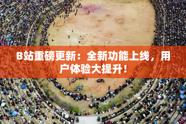 B站重磅更新：全新功能上线，用户体验大提升！