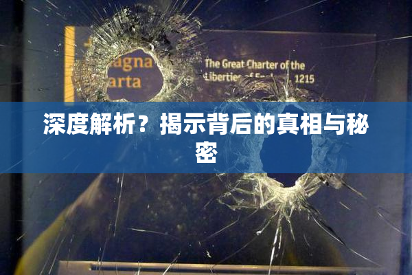 深度解析？揭示背后的真相与秘密
