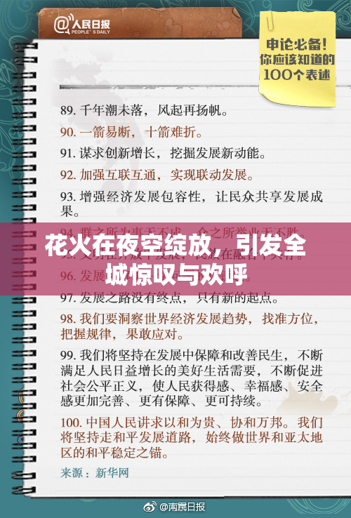 花火在夜空绽放，引发全城惊叹与欢呼