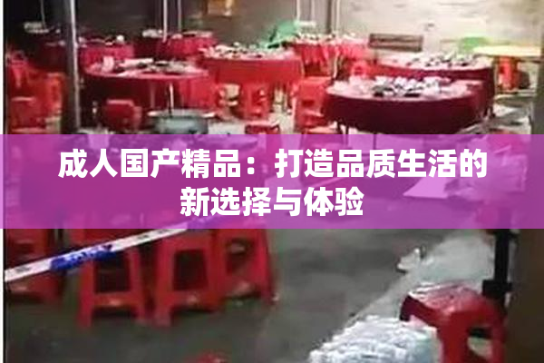 成人国产精品：打造品质生活的新选择与体验