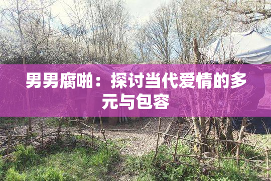 男男腐啪：探讨当代爱情的多元与包容