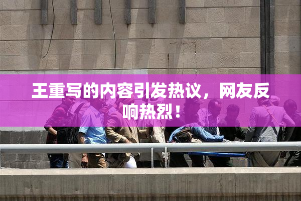 王重写的内容引发热议，网友反响热烈！
