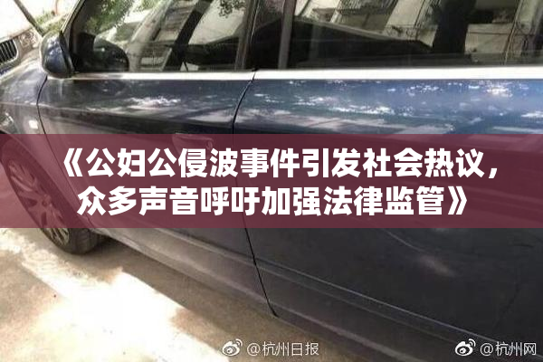 《公妇公侵波事件引发社会热议，众多声音呼吁加强法律监管》
