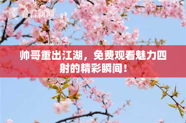 帅哥重出江湖，免费观看魅力四射的精彩瞬间！