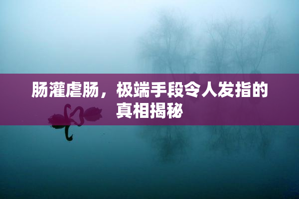 肠灌虐肠，极端手段令人发指的真相揭秘