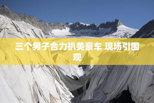三个男子合力扒美豪车 现场引围观