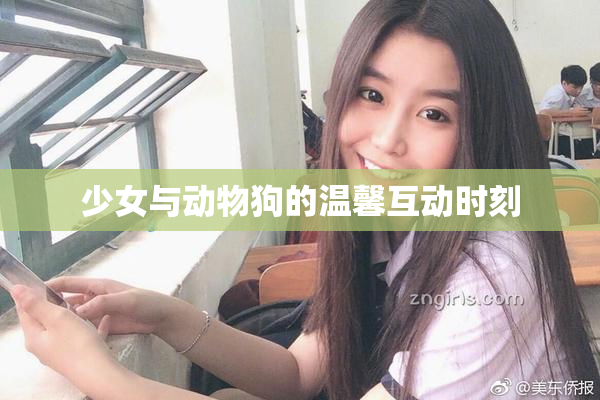 少女与动物狗的温馨互动时刻