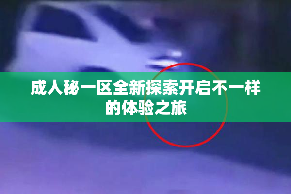 成人秘一区全新探索开启不一样的体验之旅