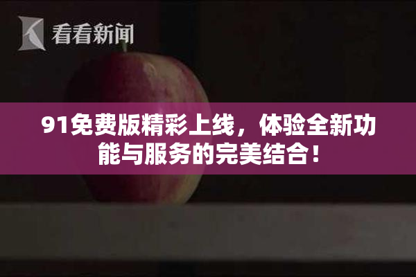 91免费版精彩上线，体验全新功能与服务的完美结合！