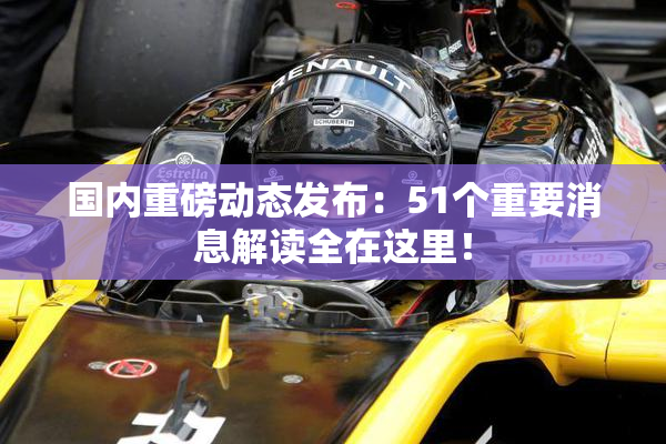 国内重磅动态发布：51个重要消息解读全在这里！