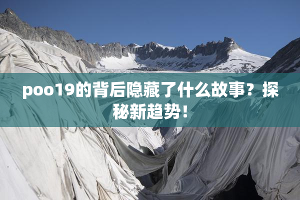 poo19的背后隐藏了什么故事？探秘新趋势！