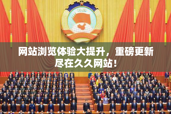 网站浏览体验大提升，重磅更新尽在久久网站！