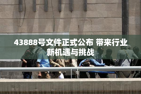43888号文件正式公布 带来行业新机遇与挑战