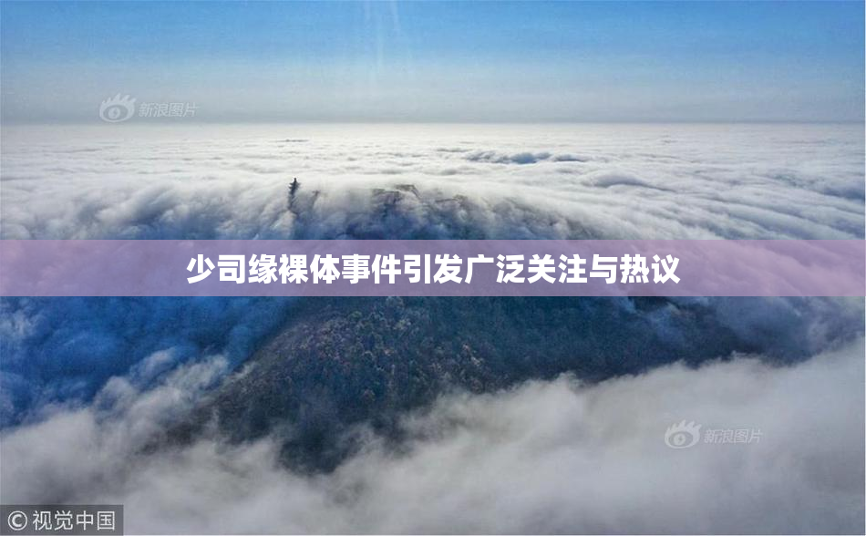少司缘裸体事件引发广泛关注与热议