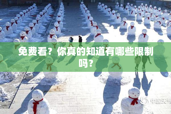 免费看？你真的知道有哪些限制吗？