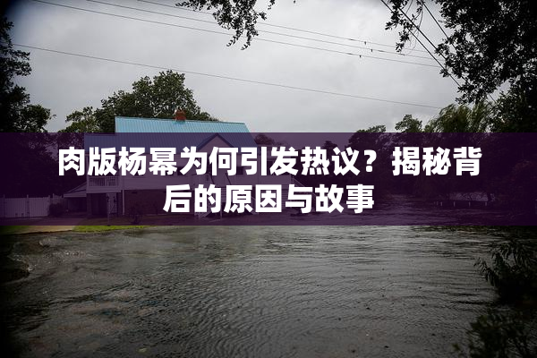 肉版杨幂为何引发热议？揭秘背后的原因与故事