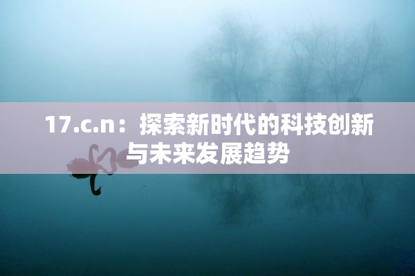 17.c.n：探索新时代的科技创新与未来发展趋势