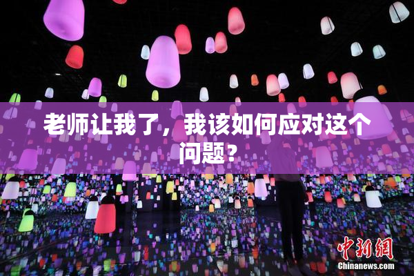 老师让我了，我该如何应对这个问题？