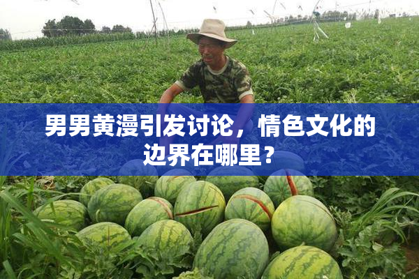 男男黄漫引发讨论，情色文化的边界在哪里？