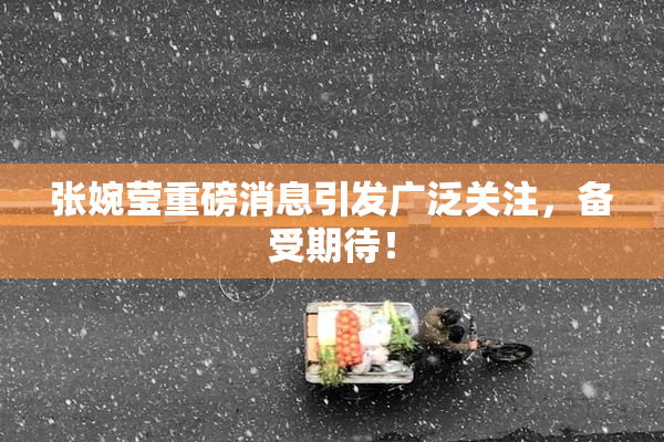 张婉莹重磅消息引发广泛关注，备受期待！